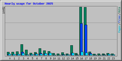 Hourly usage for October 2025