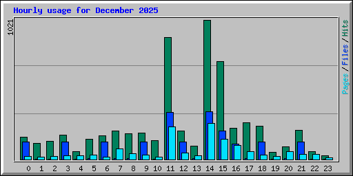 Hourly usage for December 2025